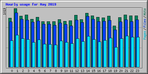 Hourly usage for May 2019