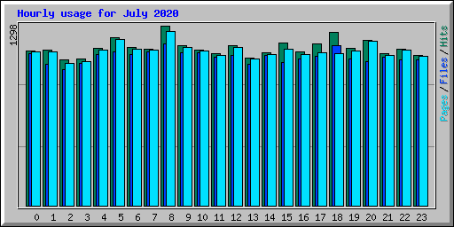 Hourly usage for July 2020