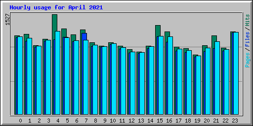 Hourly usage for April 2021