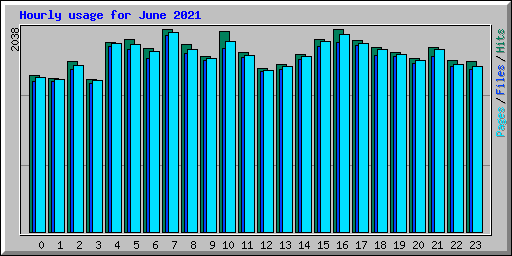 Hourly usage for June 2021