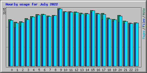 Hourly usage for July 2022