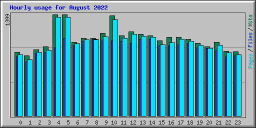Hourly usage for August 2022