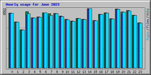Hourly usage for June 2023