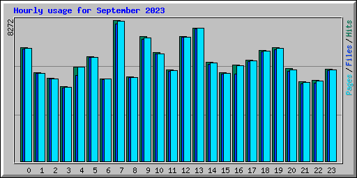Hourly usage for September 2023