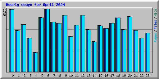 Hourly usage for April 2024