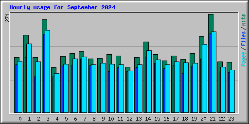 Hourly usage for September 2024