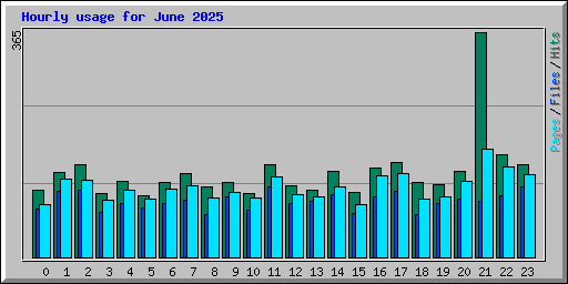 Hourly usage for June 2025