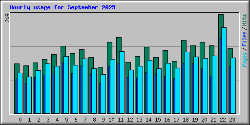 Hourly usage for September 2025
