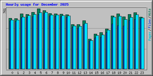 Hourly usage for December 2025